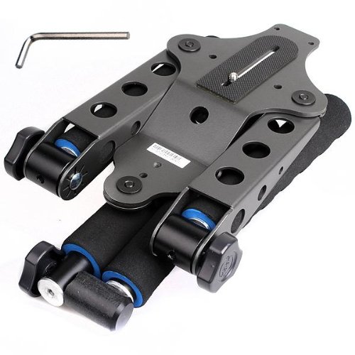 Pixtic - DSLR Rig   paule Stabilisateur Vid  o avec Support Poign  e pour les appareils photo reflex Canon EOS 5D 5DII 50D 60D 500D 550D 1000D 700D Nikon D80 D90 D200 D300 D3000 D3100 D5100 D7000 Sony Alpha A200 A300 A350 A450 A500 A700 A900 A550 et cam  scope professionnels avec nombreux accessoires