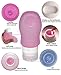 AROCCOM® Silicone Travel Bottle, Leakproof, BPA Free, Refillable Cosmetic Travel Containers, TSA Carry On Approved, 4 of set (Medium)