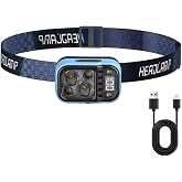 Jouis Kafa Lambası Feneri &Ccedil;ocuk-K&uuml;&ccedil;&uuml;k Sens&ouml;rl&uuml; LED Far USB Şarj Edilebilir Ultra Y&uuml;ksek Batarya Ayarlanabilir A&ccedil;ı Su Ge&ccedil;irmez