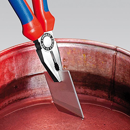 KNIPEX 03 02 200 Kombizange schwarz atramentiert mit Mehrkomponenten-Hüllen 200 mm - 5