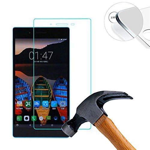 Lusee® Panzerglasfolie Tempered Glass Hartglas Schutzfolie für Lenovo Tab 3 730F / 730X / 730M 7.0 zoll Premium Screen Folie Protector Ultra Hart Displayschutz 0,3mm 9H clear 2.5D