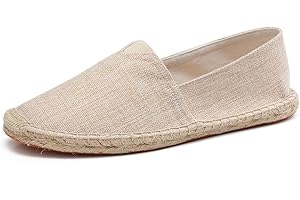 M&Catree Espadrillas di Tela Uomo Donna Classico Slip-on Piatto Scarpe Basse Loafer
