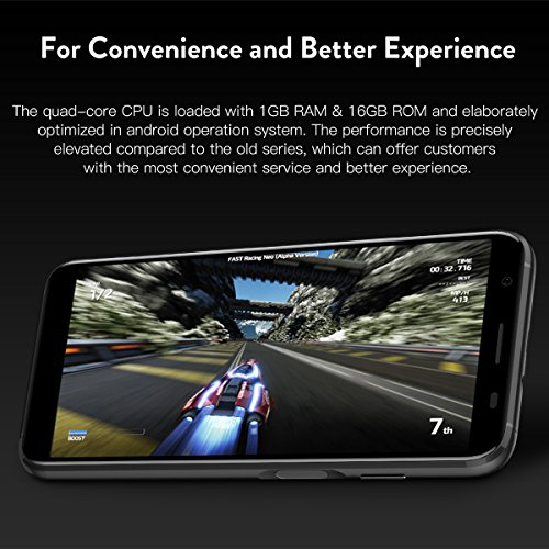 Smartphone In Offerta, DOOGEE X55 3G Dual SIM Android 7.0 Telefonia Mobile, 5.5 Pollici 18:9 Display, 1GB RAM 16GB ROM, Processore Quad Core, Fotocamera Posteriore da 8+8MP, Impronta Digitale - Blu