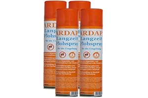AONELAS 4 x 400 ml Ardap Langzeit Flohspray für die Umgebung Quiko Das Original