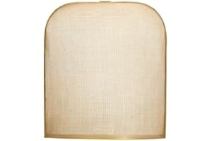 SATTIE Small Gold Dome Fire Guard Screen Metal Panel Fireguard For Fireplace