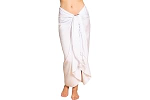 PANASIAM Pareo Sarong opaco y fluido – L y XL para mujer y hombre como falda pareo, vestido de playa o toalla de playa – ligero pareo playa de viscosa suave – producción ética