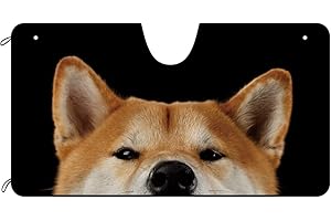 BAGEYOU Car Windshield Sunshade Cute Shiba Inu Vehicle Front Windshield Sunshade UV Ray Reflector Sun Protector Sun Shade Visor, Keep Vehicle Cool, 51" x 26.8"