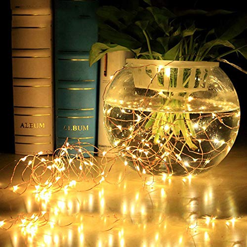 Preisvergleich Produktbild Cramberdy String Lichter LED Lichterkette, Weihnachtsbaum Deko für Innen und Außen, 10M 100 LED Solar Kupferdraht String Fairy Bunt String Licht für Garten, Party Home Schlafzimmer Dekoration