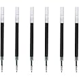 MUJI Moma Smooth Writing Gel Ink Ballpoint Pen Refills, Black 0.5 mm, 6 Pack (Japan Import)
