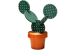 Doxiuyo Set di Sottobicchieri di Cactus per Bevande da 6 Pezzi, Sottobicchieri Divertenti Regalo di Cactus con Supporto per Vasi di Fiori per Decorazioni per Bar, Uffici Domestici, Facili da Usare