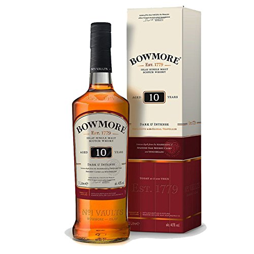 Bowmore 10 Anni Vecchio Dark & Intense Islay Single Malt Scotch Whisky - 1000 ml