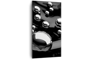 ARTTOR Lienzos decorativos Cromo metal reflexión Cuadro Sobre Lienzo Moderno Vertical 45x80cm Cuadros Decoracion Salon Dormitorio Cocina Cuadros Pared Imágenes Wall Art Prints Decor Canvas PA45x80-2525