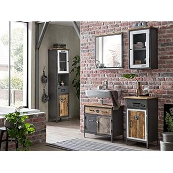 Vintage Woodkings Bad Hangeschrank Pinetown Metall Recyceltes Massivholz Antik Design Industrial Mobel Metall Holz Mix Badmobel Sicooblojicred Com Br