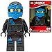 Produktbild LEGO Ninjago 9009303 Hands of Time Nya Kinder-Wecker mit Minifigur und Hintergrundbeleuchtung | blau/schwarz | Kunststoff | 24 cm hoch | LCD-Display | Junge/Mädchen | offiziell