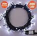 Produktbild Weihnachts-Lichterketten 200 LED helle weiße Baum-Lichter Innen- und im Freiengebrauch Weihnachtsschnur-Lichter Gedächtnisfunktion, Netzbetriebene feenhafte Lichter 20m/66ft Lit-Länge - Grünes Kabel