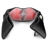 1byone Shiatsu Neck and Back Massager, Kneading Massager with Heat and Car Adaptor, Black