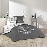 Douceur d'Intérieur Company Parure 3 PIECES 240 x 220 cm Imprime 42 Fils Dessin Coton