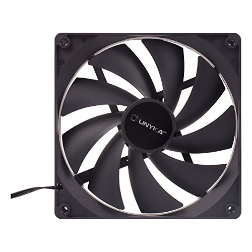 UNYKAch 140 mm Carcasa del Ordenador Ventilador - Ventilador de PC (Carcasa del Ordenador, Ventilador, 14 cm, 1000 RPM, 19 dB, Negro)