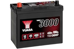 Yuasa YBX3057 12V 45Ah 400CCA Sealed Maintenance Free High Performance Car Battery