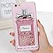 Produktbild WZYSJK Glitter Flüssigkeit Treibsand Rosa Katze Blume Flamingo EIS Einhorn Parfüm Flasche Fall für iPhone XS MAX XR 6 6S 7 8 Plus Mädchen