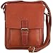 Produktbild STILORD 'Arne' Leder Messenger Bag klein Umhängetasche 8,4 Zoll Tablet Hülle Schultertasche Tablettasche weiches Rindsleder, Farbe:cognac - braun