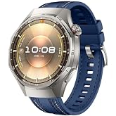 Huawei Watch GT6 Pro 46MM Uyumlu Metal Tokalı Dikiş Detaylı Dokuma Silikon Kordon &ndash; Şık, Rahat, Terletmeyen ve Ayarlanabilir 