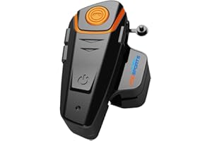 Fodsports BT-S2 - Casco de motocicleta con micrófono (impermeable, Bluetooth, sistema de comunicación con 1000 m, GPS, radio FM, reproductor MP3, dúplex completo, manos libres (1 pack hard microphone)