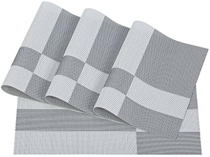 JoHome Set of 4 Heat-proof PVC Placemats,Vinyl Non-slip Washable Table Mats Protector Dining Decoration,45 * 30 CM