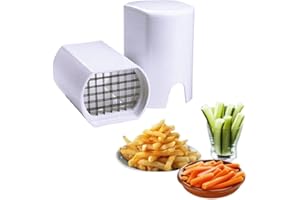 FUNMIX Kartoffelschneider Pommesschneider - Pommesschneider mit Edelstahlklinge - Pommespresse für Kartoffeln Möhren Gurken Zwiebel