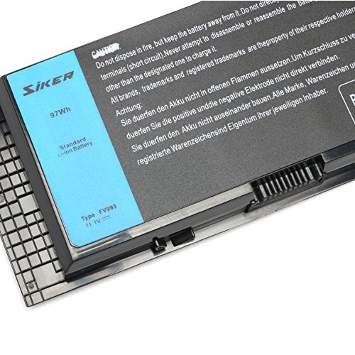 SiKER Replacemnet 6cell 49WH Akku für Dell Precision Mobile M6700 M4600 M5000 M4700 M4700 WorkStation Laptop 312-1176 312-1177 312-1178 331-1465 3DJH7 97KRM PG6RC R7PND 0TN1K5 FV993 - 3