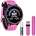 Produktbild Big-Mountain Für Garmin Forerunner 735XT Uhr | Weiches Silikon Band Bracelet Handgelenk Ersatz Armband Strap Einzigartiges Diamant Zweifarbig Ersatzarmband | 22mm | Mit 2 Schraubendreher (Pink)