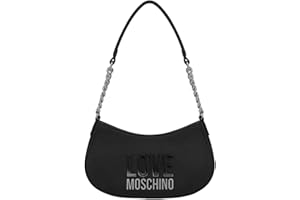 Love Moschino BORSA PU GRS NERO+GALV.NIKEL