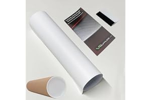 VT SUPPLIES Matt Car Vinyl Wrap [Self Adhesive Air Release Film] with Squeegee Tool - Outdoor Rated for Car Automotive Use (Silver, 30 x 152cm)