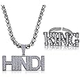 De-Autocare X000383 Combo Of Unisex Crystal Diamond Nug/Stone Funky Vintage MC Stan Hindi Iced Out Hip Hop Locket Pendant Necklace With Box Chain & King Adjustable Open-Cuff Thumb Finger/Knuckle Ring