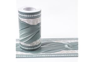 GouieRylin Carta Adesivo Per Paretibordi Per Carta Da Parati Autoadesivi Rimovibile Per Cucina Bagno Piastrelle Adesivo Per Pareti Autoadesiva Velo verde 10.6cm X 1000CM