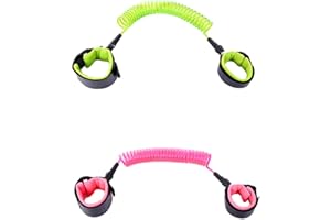 Xiaoyu 2 couleurs brosse anti-perte de bébé, rotation à 360 degrés, harnais pour enfant tout-terrain, vert et rose, 1.5mm