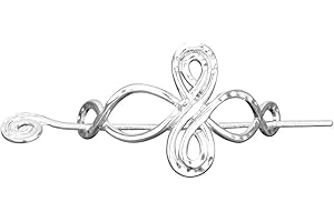 Lurrose Argenté nœud celtique Barrette à cheveux vintage en métal pour femme
