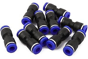 TOP-VIGOR 10Pcs Push to Connect Pneumatic Quick Fittings, 6mm to 6mm Tube OD Plastic Release Connect Air Line Hose Pipe Fitting, 2-Way Straight Pneumatic Connector