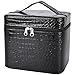 Coofit Beauty Box Crocodile Pattern Leather Makeup Case for Women Large