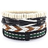 ❤hypoallergenem Material: Umfang: 18-25 cm; Material: Leder; eine Art mit einstellbarer Länge Armband.