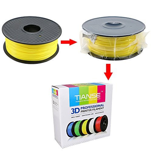 TIANSE 3D PLA Filament 1,75 mm für 3D Drucker 1 kg (Mehrfarbig) - 5