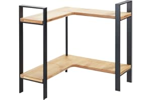 ‎WENKO Wenko Lou Półka Narożna, Czarny/Brązowy, 30 x 33 x 30 cm