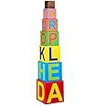 Eduedge alphabet tower is set of hollow blocks. Stacking these blocks enables observe and compare different sizes and arrange it in descending order. Enhances problem solving , observation, gross motor co-odination and helps to know alphabet. Develop motor skill and cognitive skill. Wooden learning toy suggested for children above 3 years of age.