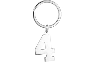 Luxetoys Llaveros de 0 a 9 dígitos, llavero de un solo número con número de la suerte y llavero simple para bolso y regalo