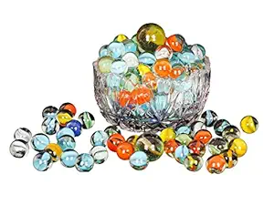 SSKR 80Pcs of Glass Marbles with Shooter Unique Collection 500grams