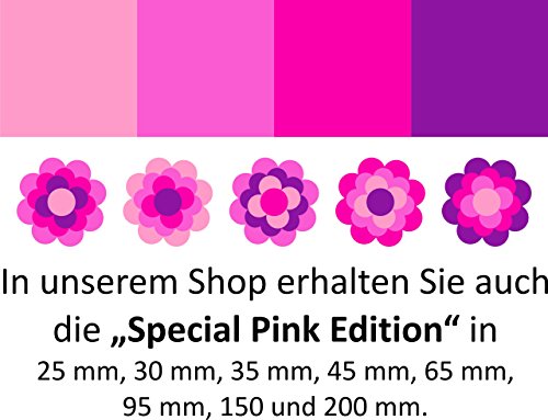 6 Prilblumen Aufkleber 95 mm, Retro Style 70er Jahre Kult, Wandsticker - 2