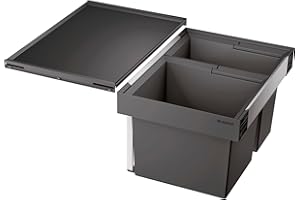 BLANCO Flexon II 60/2, sistema de basura para la separación de residuos en la cocina, con 2 cubos de basura (30 l/19 l), para su instalación en el cajón de un armario inferior de 60 cm; 521471