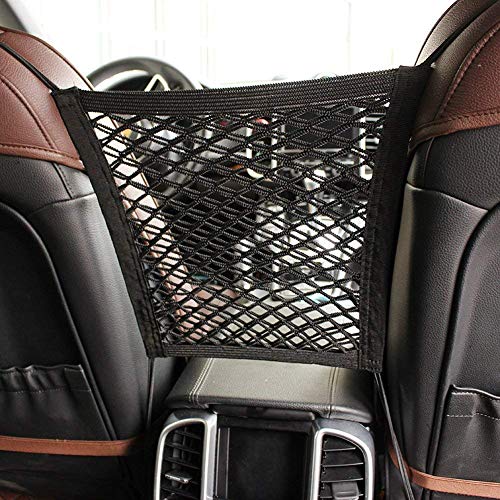Maran Barrière de Voiture pour Chien avec Crochets - Séparateur de siège arrière pour Enfants et Animaux domestiques - 2 Couches - Filet de Rangement Extensible
