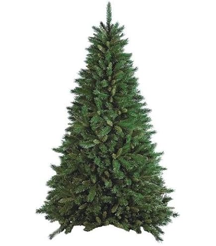 Albero Di Natale Ecologico FLORA Kenya 210 Cm | Slim Con 728 Rami | Apertura A Gancio E Base Diametro 94 Cm