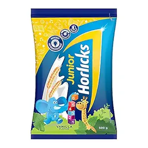 Junior Horlicks Vanilla Health & Nutrition Drink Pouch, 500g